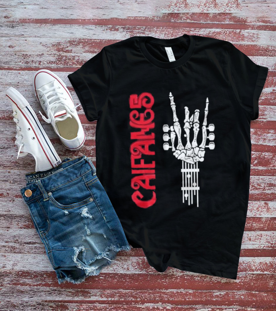 CAIFANES Skull Guitar Rock Silence T-Shirt