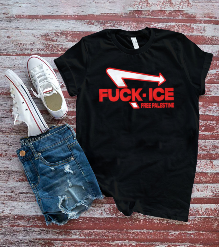 Fuck Ice Free Palestine Melt Ice T-Shirt