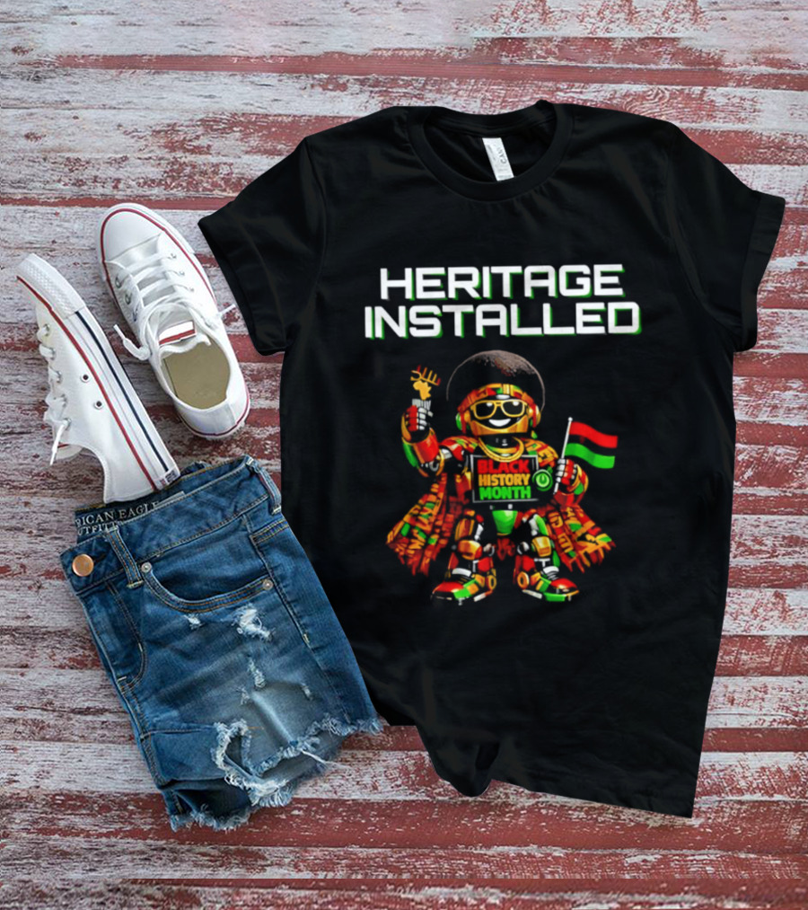 Heritage Installed Robot Black History T-Shirt