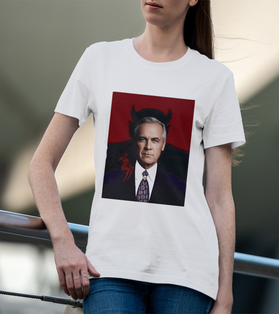 Mark Carney Devil Horns Red T-Shirt