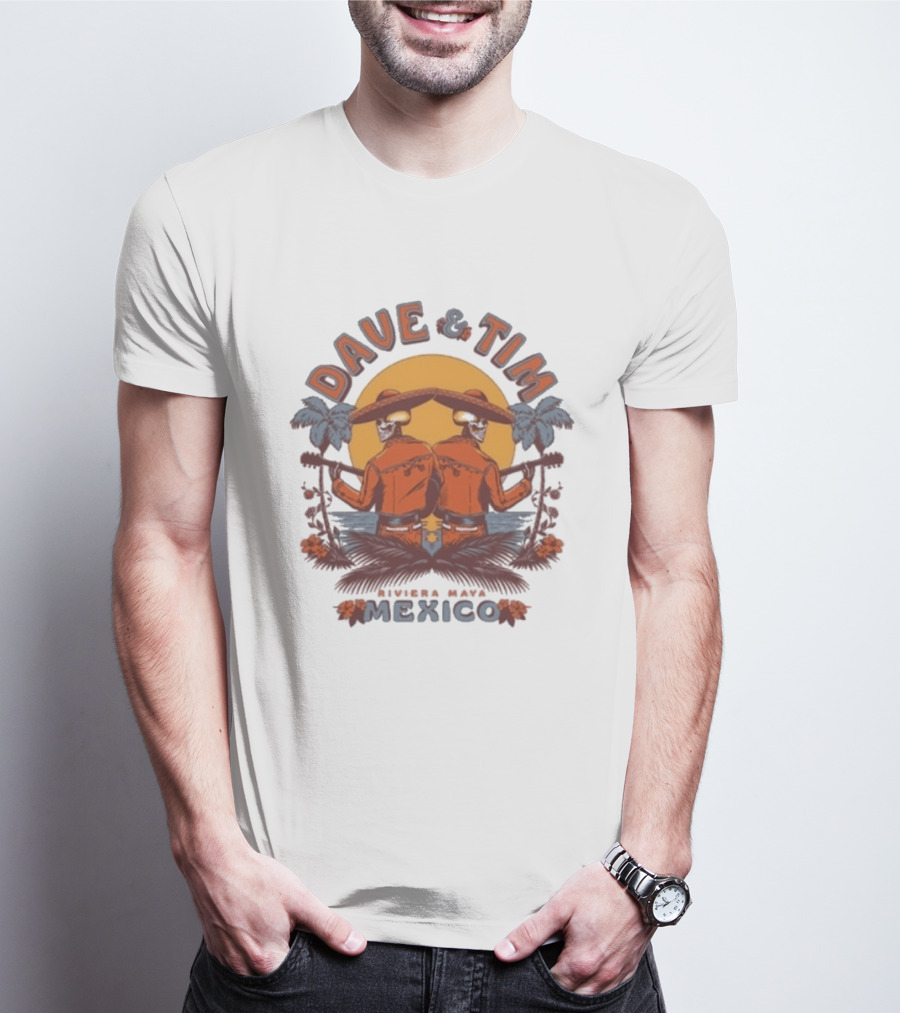 Dave & Tim Mexico 2026 Riviera Maya Sunset Show T-Shirt
