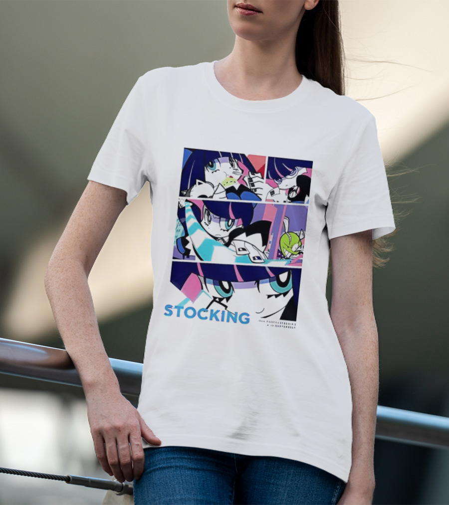 Panty & Stocking With Garterbelt Anime Stocking Anarchy Comic Strip T-Shirt