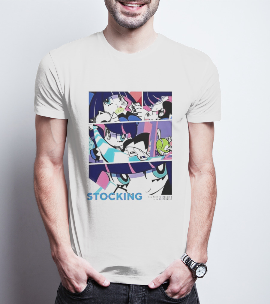 Panty & Stocking With Garterbelt Anime Stocking Anarchy Comic Strip T-Shirt