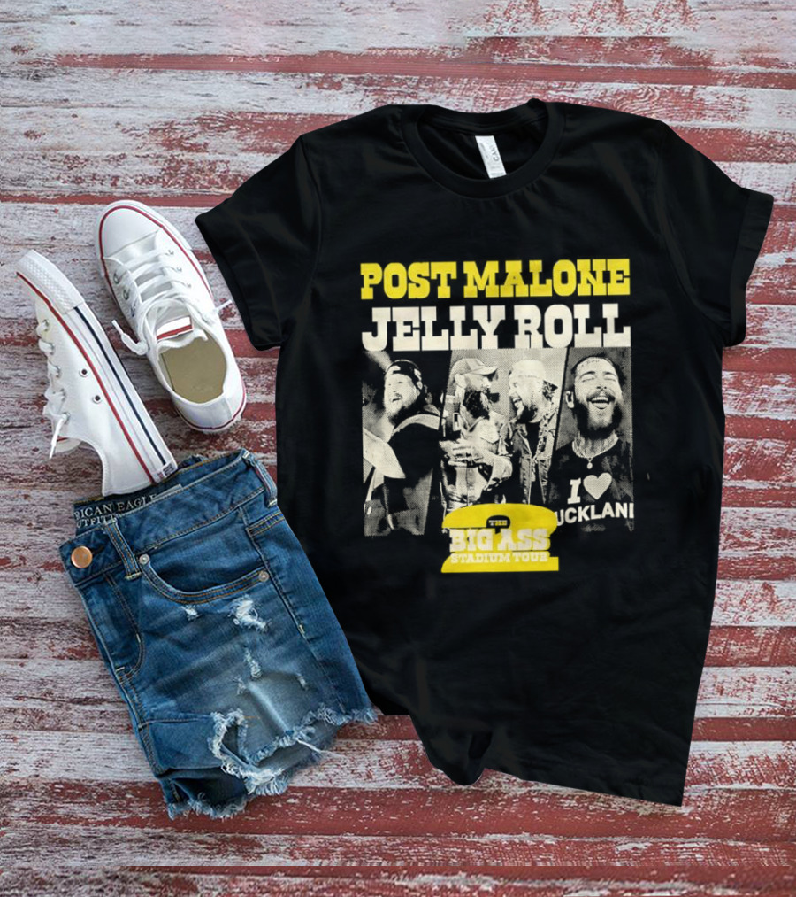 Post Malone Jelly Roll Big Ass Stadium Tour Part 2 T-Shirt