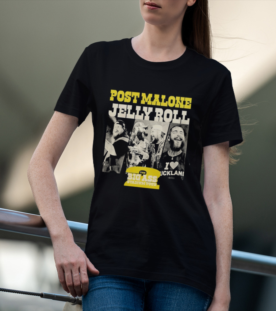 Post Malone Jelly Roll Big Ass Stadium Tour Part 2 T-Shirt