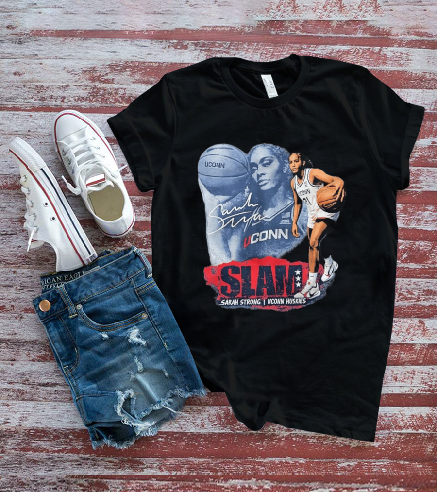 UConn Huskies SLAM Sarah Strong Basketball Legend T-Shirt