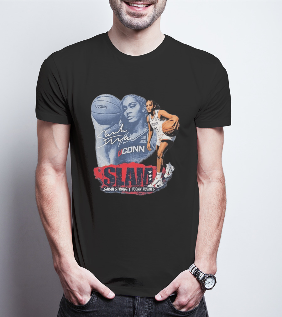 UConn Huskies SLAM Sarah Strong Basketball Legend T-Shirt