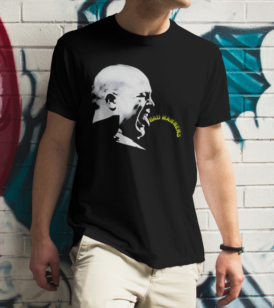 Bad Manners Buster Bloodvessel Tongue Out Profile T-Shirt