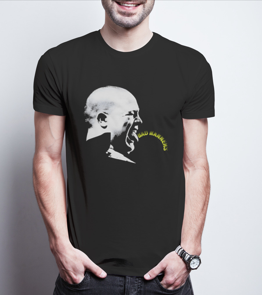 Bad Manners Buster Bloodvessel Tongue Out Profile T-Shirt
