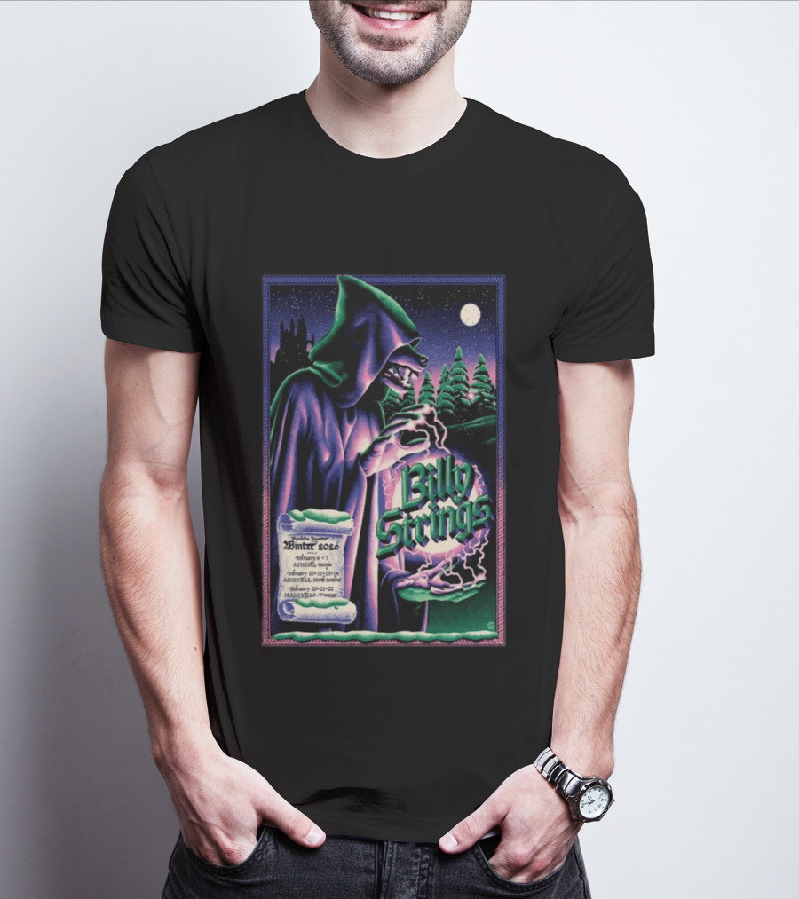 Billy Strings Winter 2026 Athens Asheville Nashville Tour T-Shirt