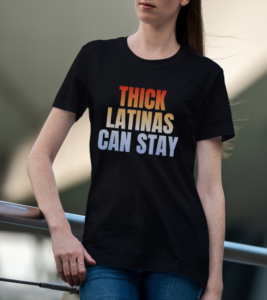 Thick Latinas Can Stay Retro Gradient Pop T-Shirt