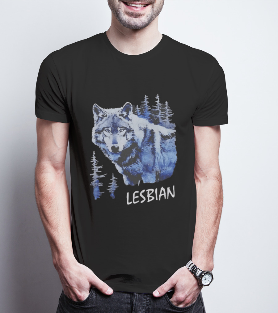 Wolf Lesbian Blue Forest T-Shirt