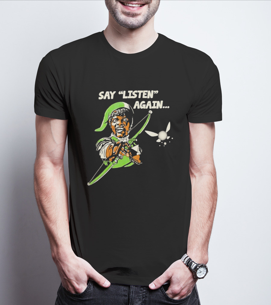 Say Listen Again Jules Winnfield Meets Zelda T-Shirt