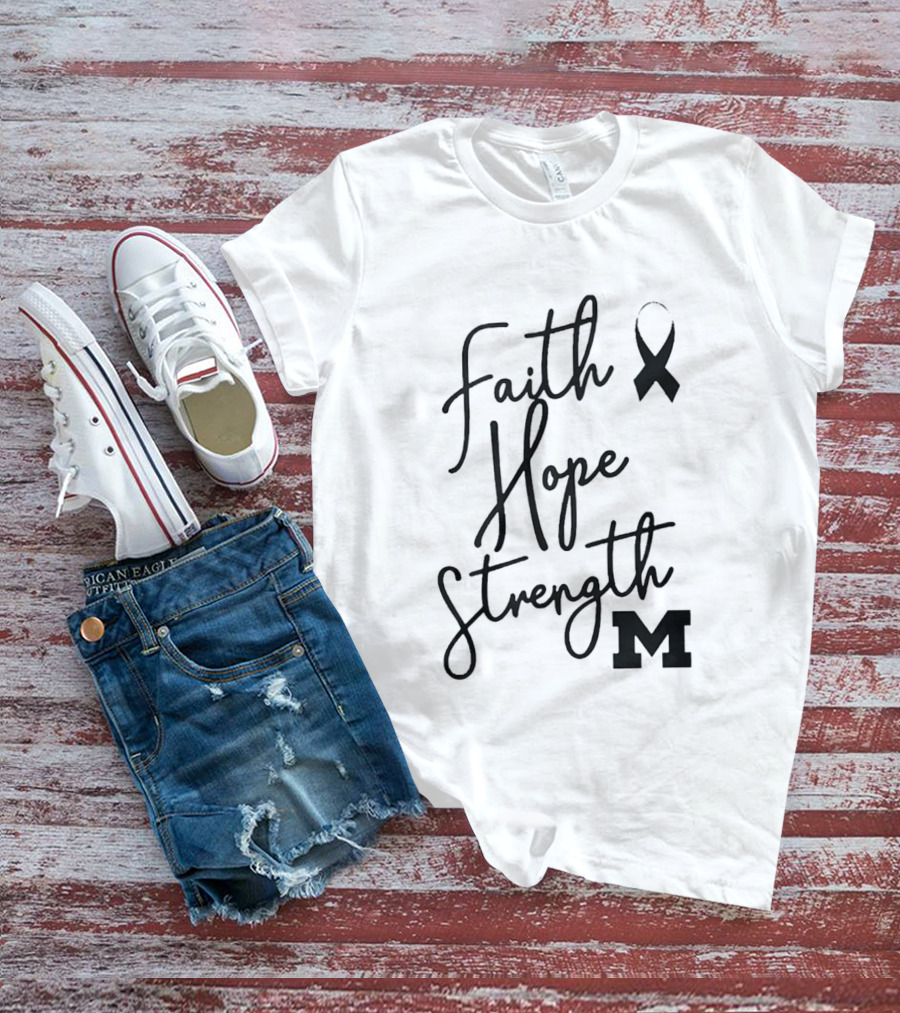 Faith Hope Strength Ribbon M T-Shirt