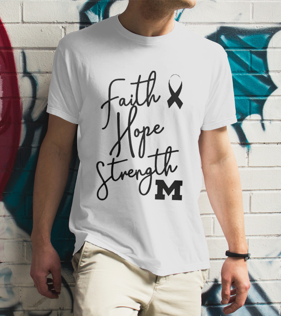 Faith Hope Strength Ribbon M T-Shirt
