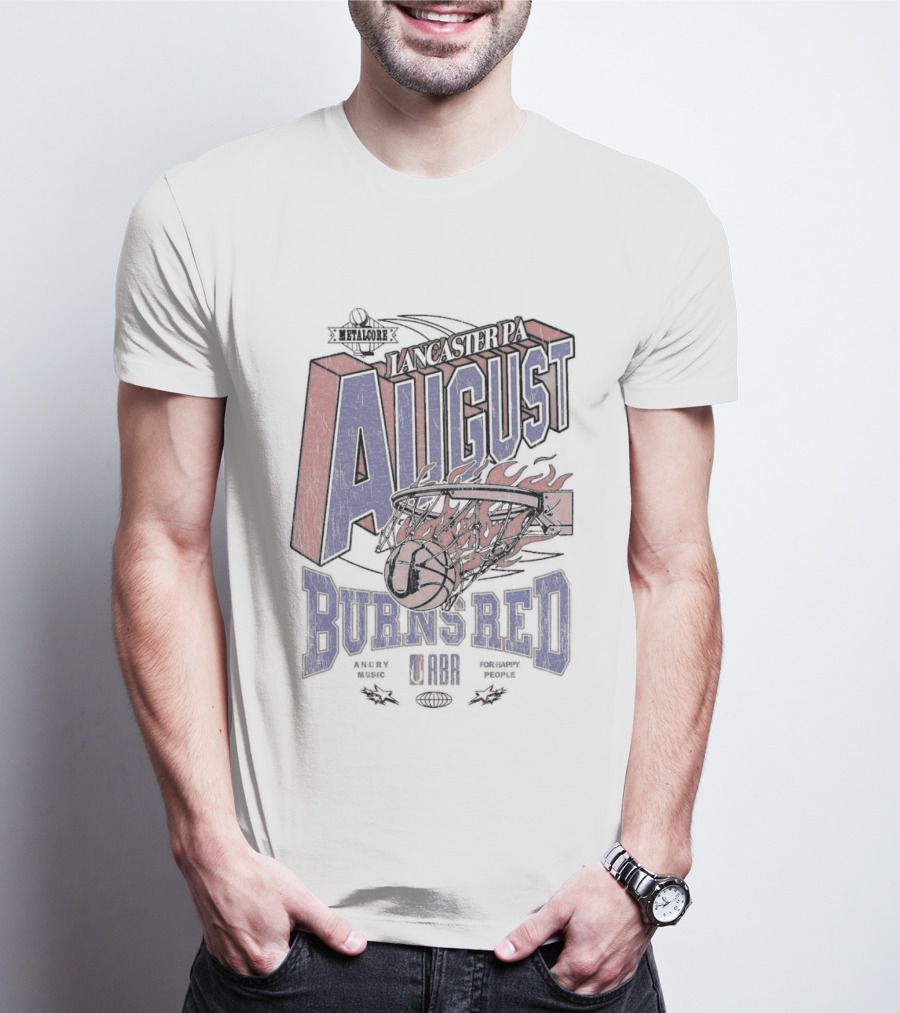 Lancaster August Burns Red Basketball Jam 2022 Flame Dunk T-Shirt