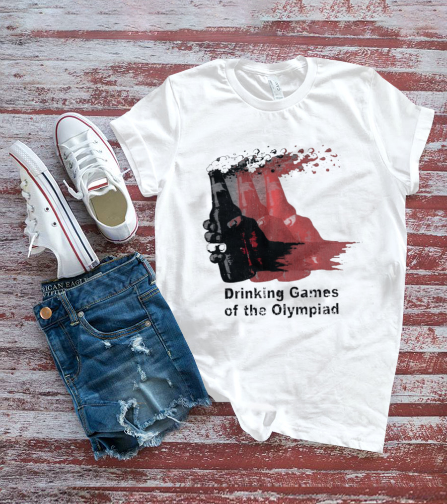 Drinking Games Of The Olympiad Pixelated Beer Splash T-Shirt