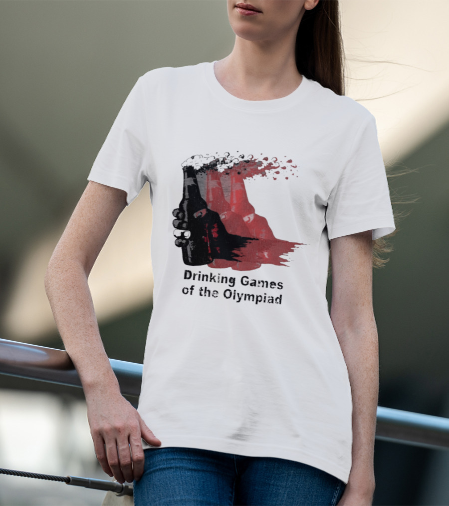 Drinking Games Of The Olympiad Pixelated Beer Splash T-Shirt