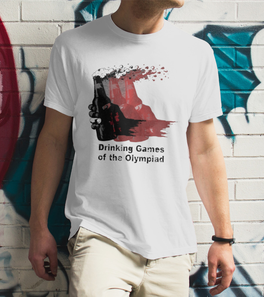 Drinking Games Of The Olympiad Pixelated Beer Splash T-Shirt