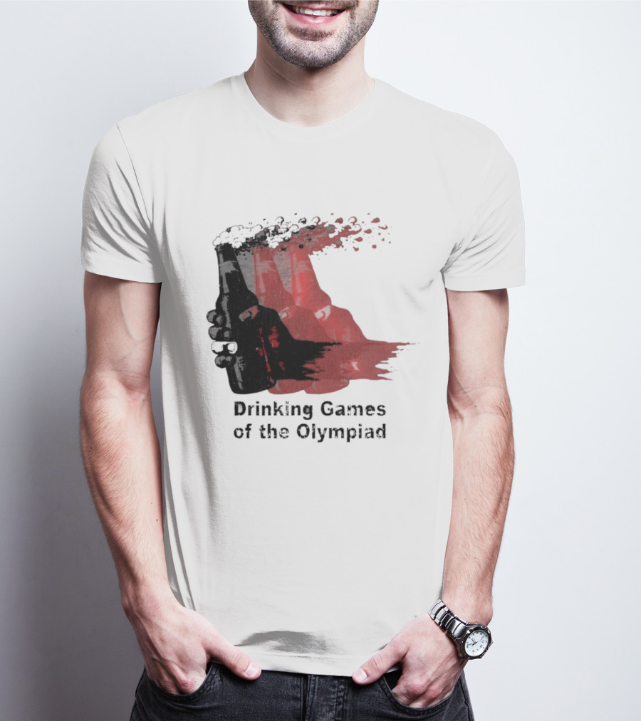 Drinking Games Of The Olympiad Pixelated Beer Splash T-Shirt