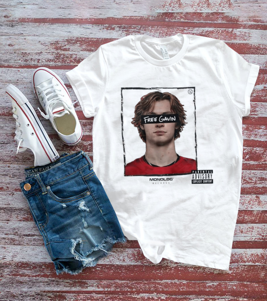Free Gavin Mopnolog Records Parental Advisory Explicit Content T-Shirt