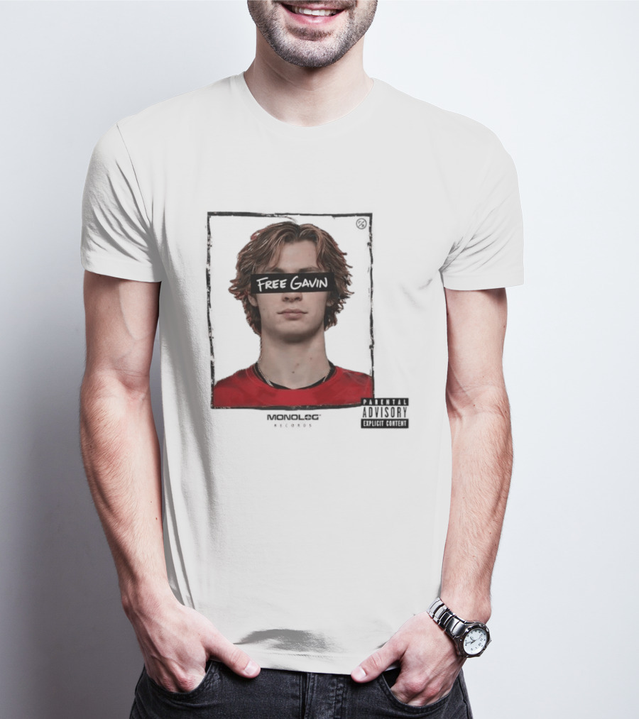 Free Gavin Mopnolog Records Parental Advisory Explicit Content T-Shirt