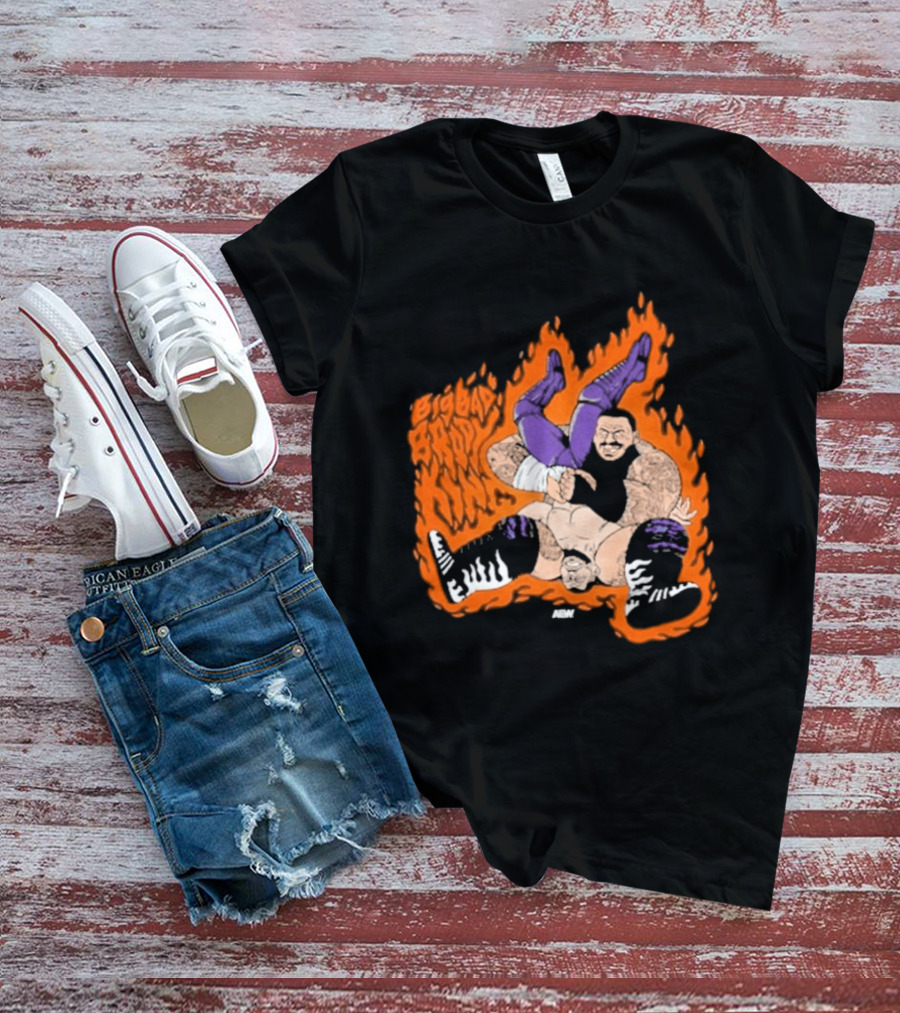 Brody King Gonzo Bomb Wrestling Move Fiery Impact T-Shirt