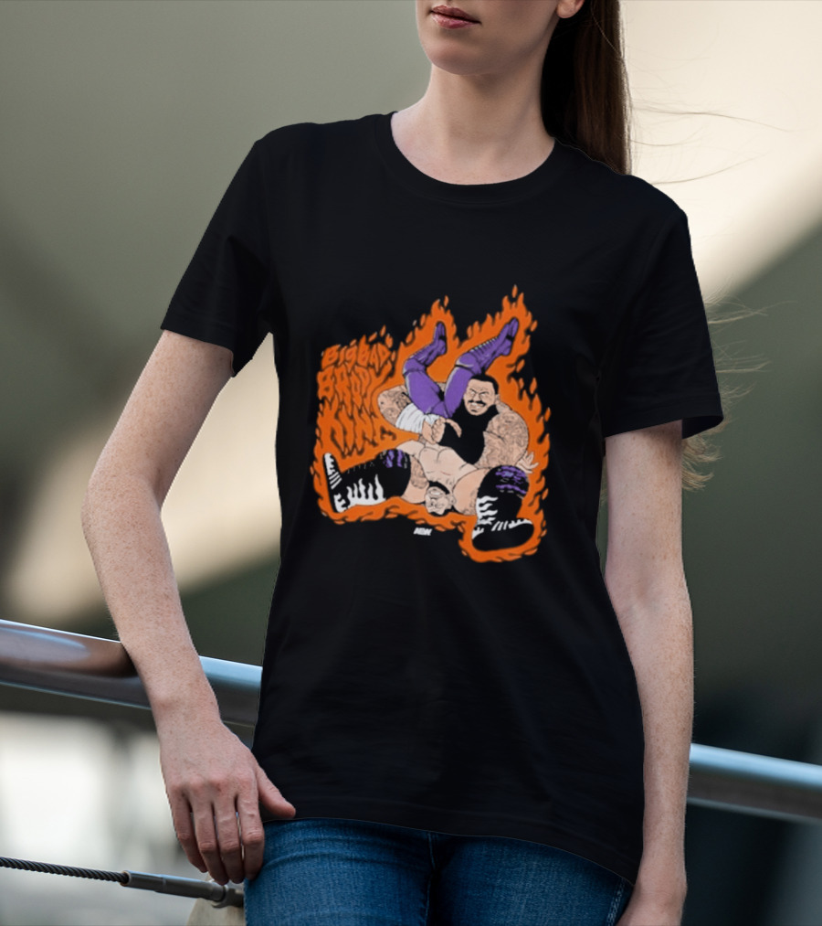 Brody King Gonzo Bomb Wrestling Move Fiery Impact T-Shirt