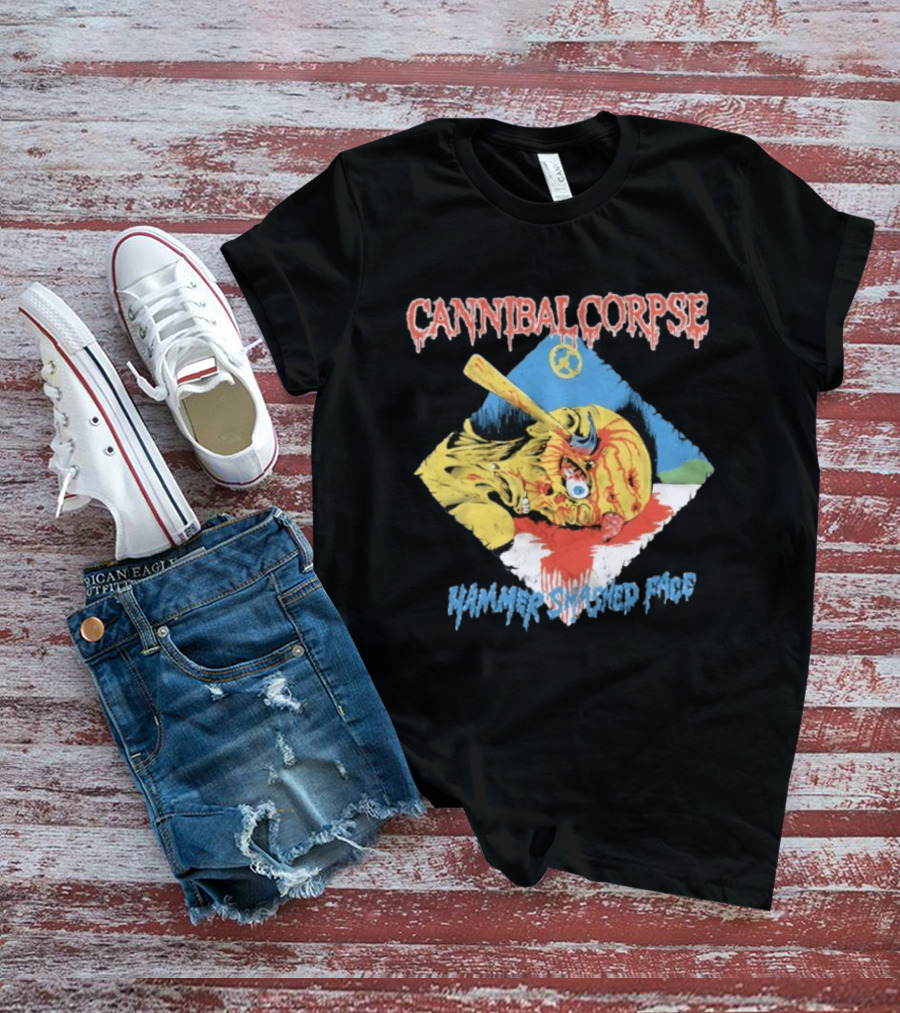 Cannibal Corpse Hammer Smashed Face Album Art Vintage Merch T-Shirt