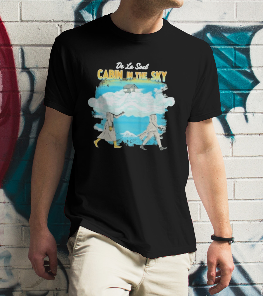 De La Soul Cabin In The Sky Clouds Walking Figures T-Shirt