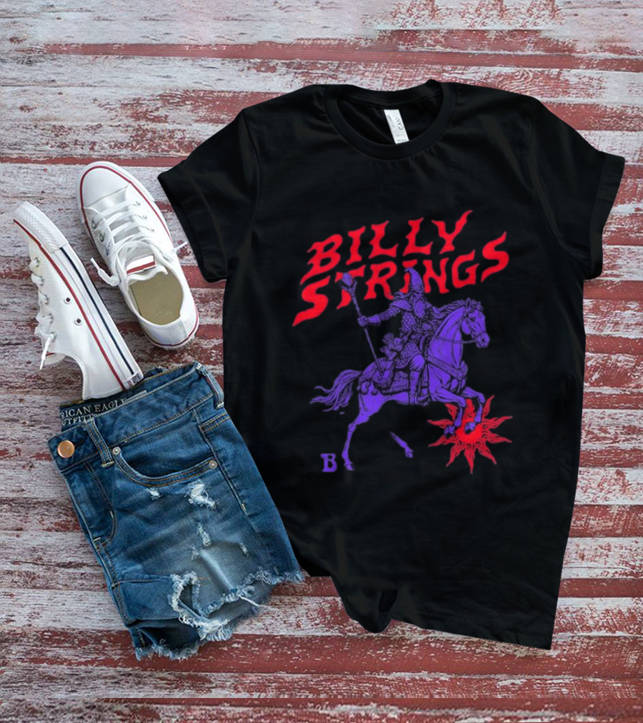 Billy Strings Winter 2026 Tour Knight's Tale Fiery Knight On Horseback T-Shirt