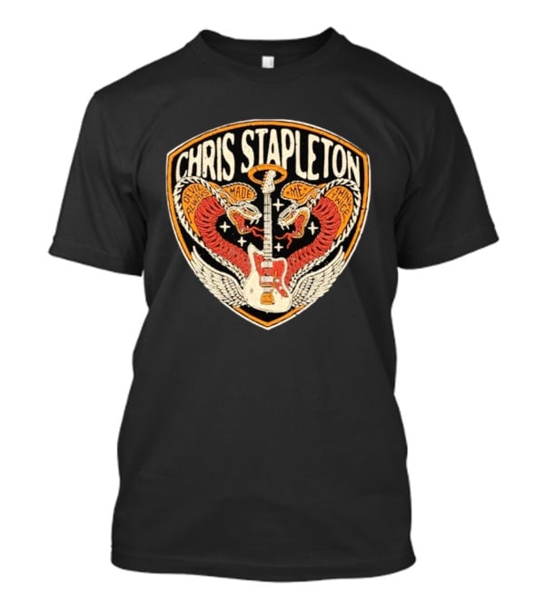 Chris Stapleton Devil Always Made Me Think Twice Snakes Guitar Wings T-Shirt