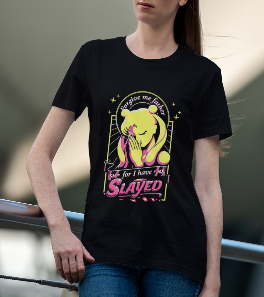 Mitsuishi Kotono Sailor Moon Forgive Me Father Slayed T-Shirt