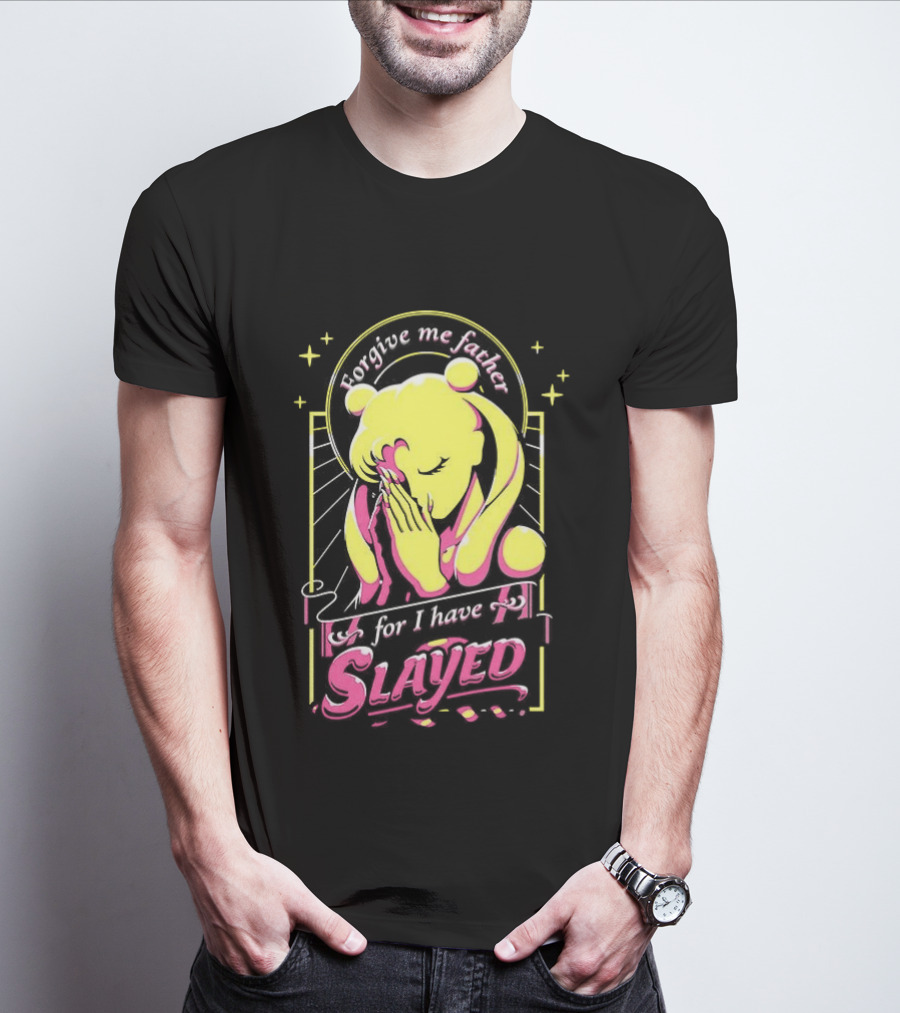 Mitsuishi Kotono Sailor Moon Forgive Me Father Slayed T-Shirt