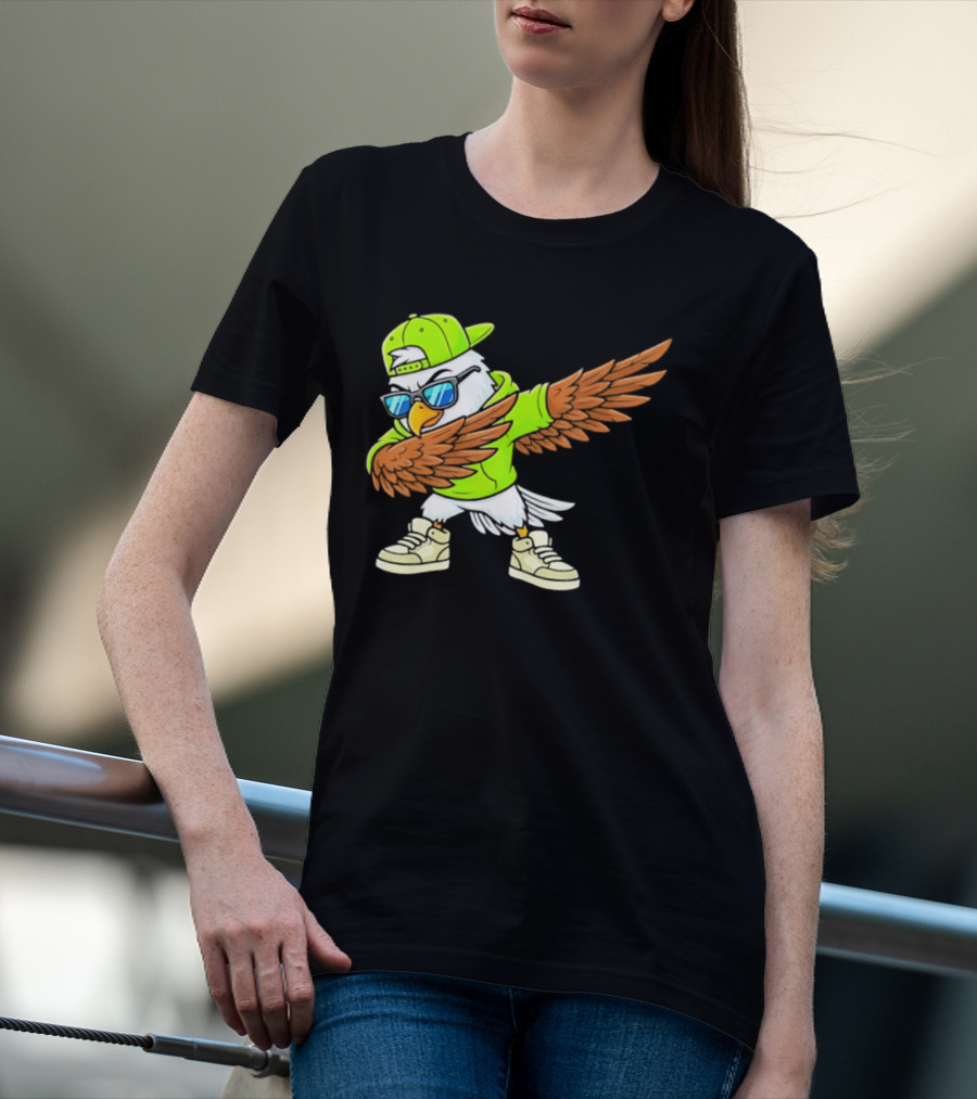 Seattle Seahawks Dabbing Hip Hop Eagle Fan T-Shirt