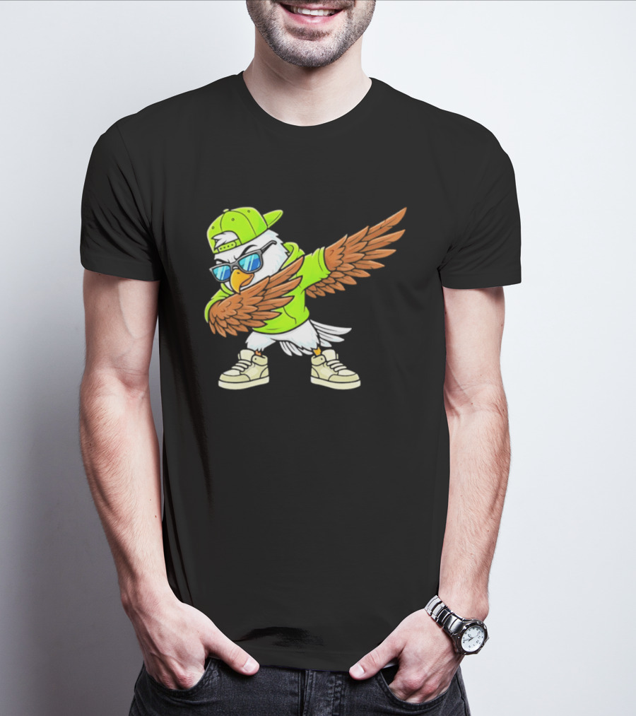 Seattle Seahawks Dabbing Hip Hop Eagle Fan T-Shirt