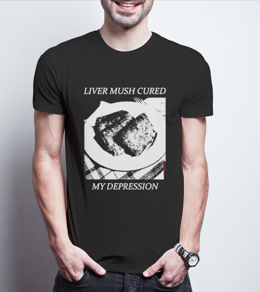 Liver Mush Cured My Depression By Graham Irvin Plate T-Shirt
