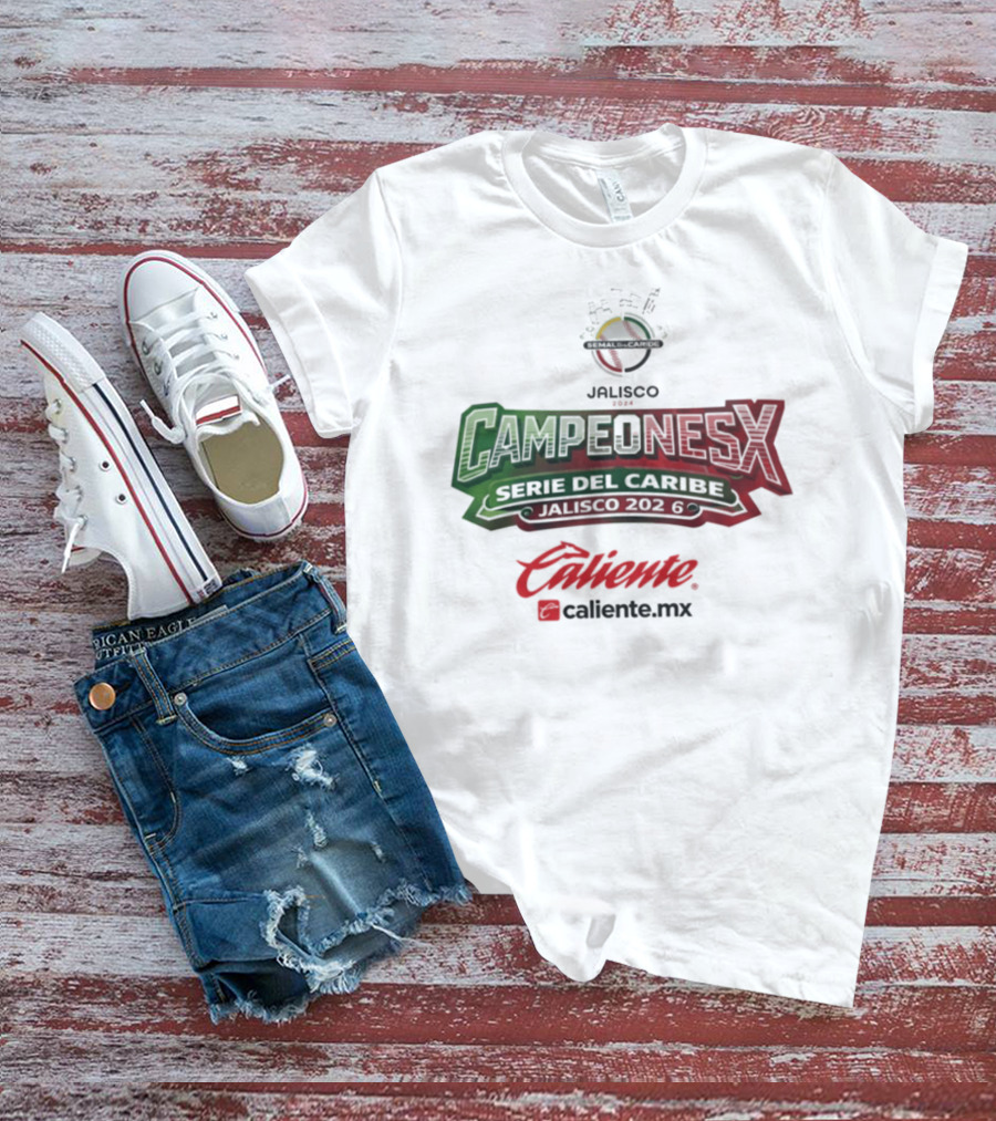 Campeones Serie Del Caribe Jalisco 2026 Caliente.mx T-Shirt