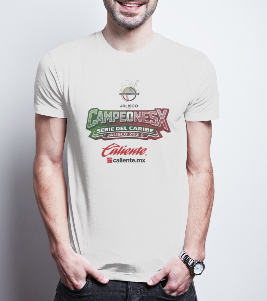 Campeones Serie Del Caribe Jalisco 2026 Caliente.mx T-Shirt