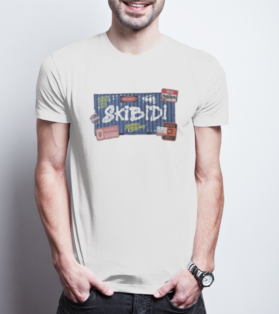 Skibidi Toilet Skibidi Crate Warning Cargo Express 100% Organic T-Shirt