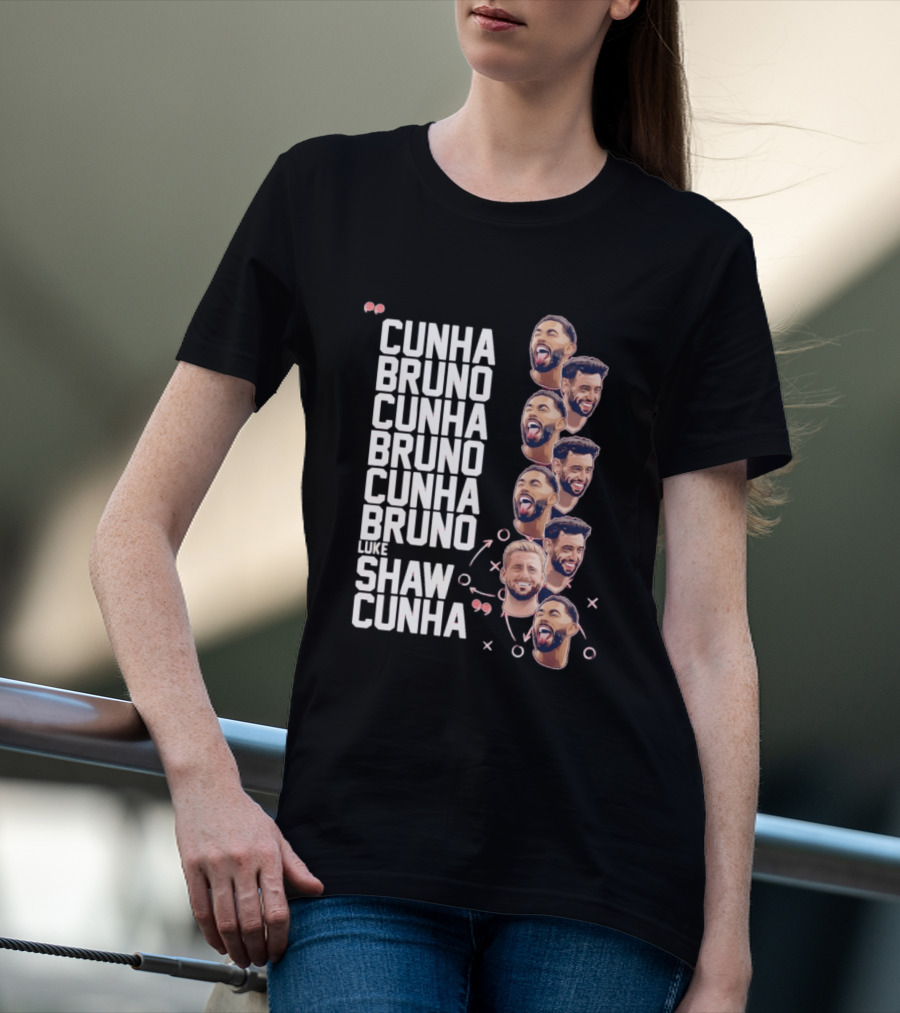 Cunha Bruno Cunha Bruno Cunha Bruno Luke Shaw Cunha Faces T-Shirt