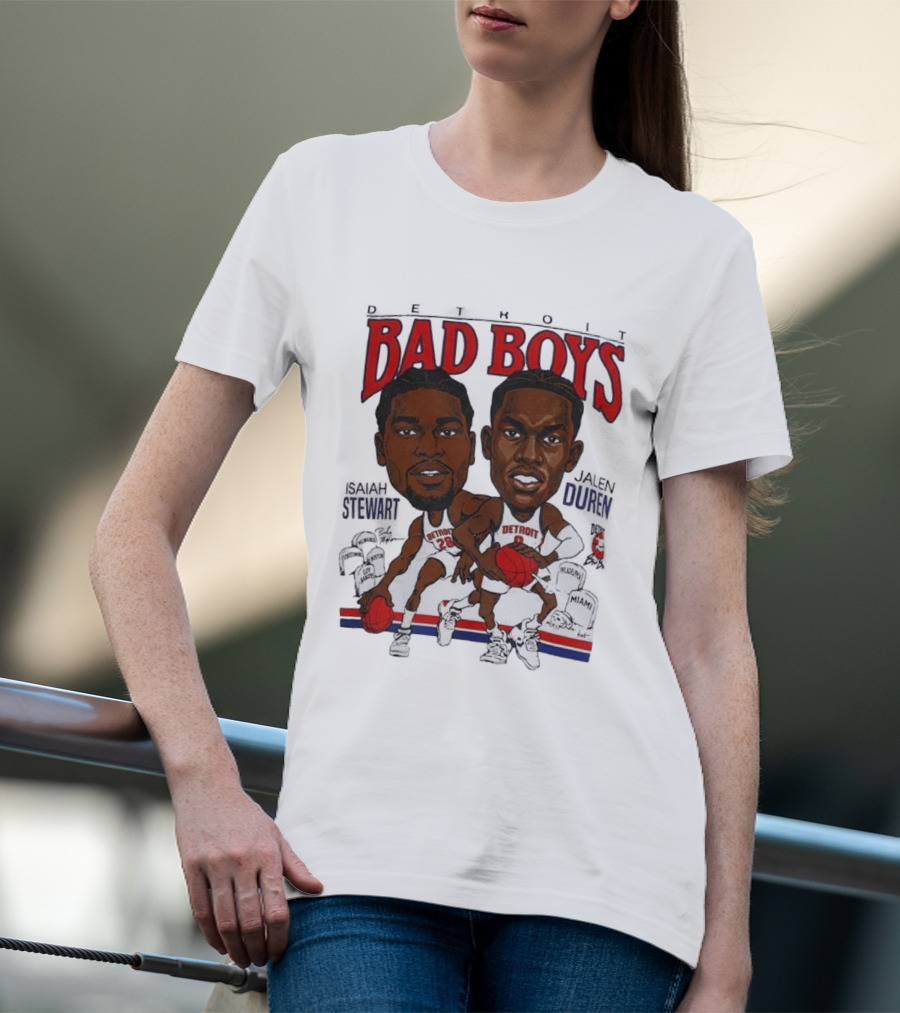Isaiah Stewart Jalen Duren Detroit Pistons Bad Boys Basketball T-Shirt