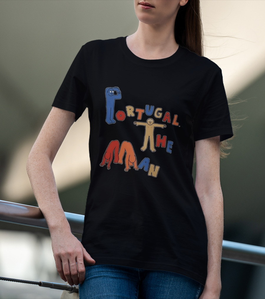 Portugal The Man Colorful Figures Playful Lettering T-Shirt