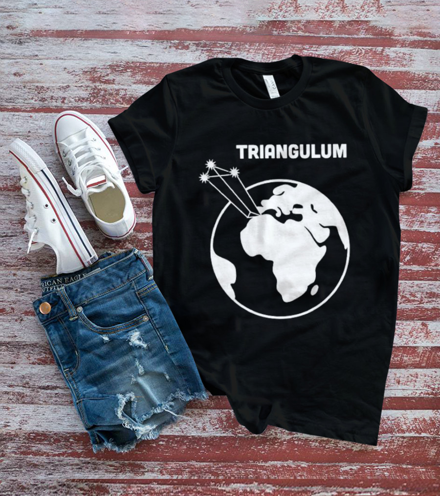 Triangulum Constellation Over Earth Globe T-Shirt