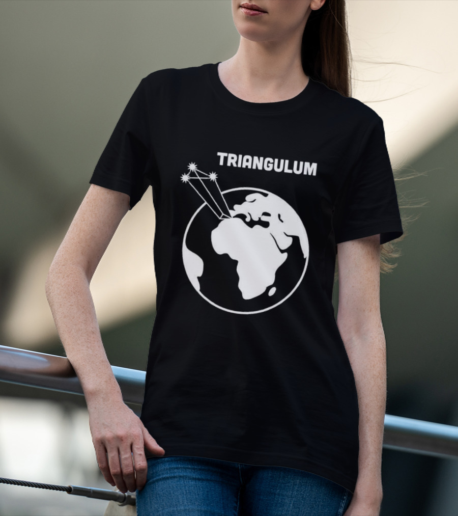 Triangulum Constellation Over Earth Globe T-Shirt