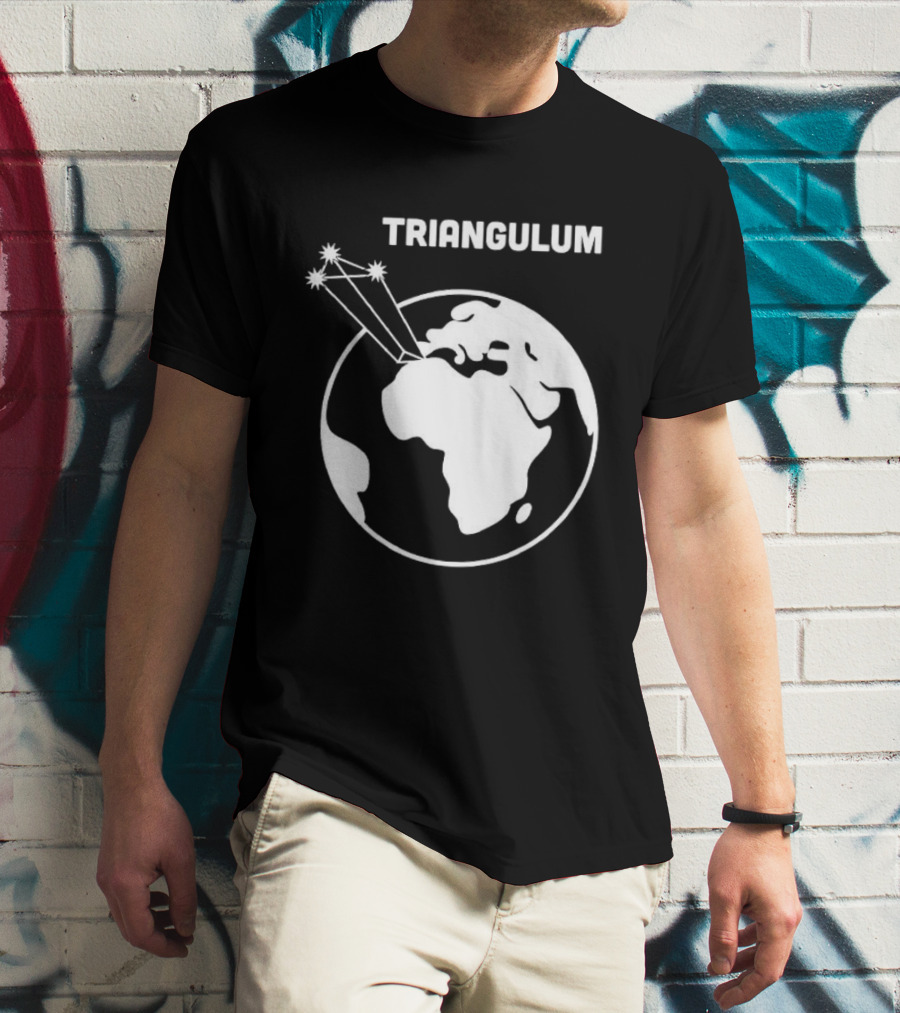 Triangulum Constellation Over Earth Globe T-Shirt