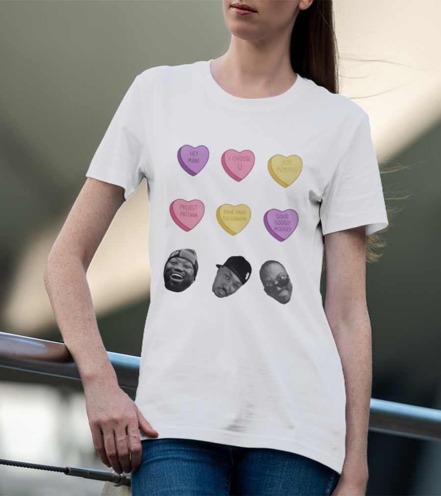 Hey Mane I Choose U 901 Memphis Project Patta Bawk Bawk Chickenhead Good Googly Moogly T-Shirt
