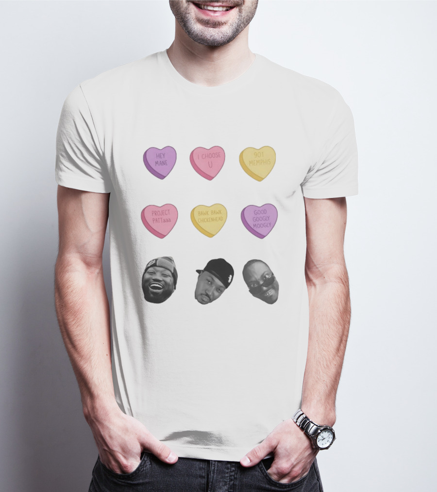 Hey Mane I Choose U 901 Memphis Project Patta Bawk Bawk Chickenhead Good Googly Moogly T-Shirt