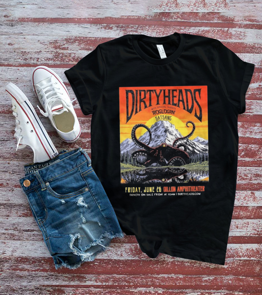 Dirty Heads Live June 26 2026 Dillon Amphitheater Colorado Featuring RDGLDGRN Satsang T-Shirt