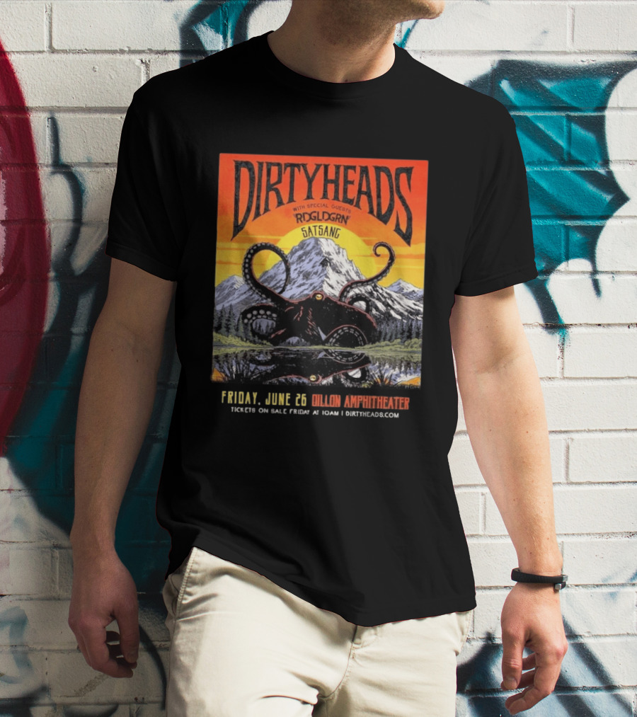 Dirty Heads Live June 26 2026 Dillon Amphitheater Colorado Featuring RDGLDGRN Satsang T-Shirt